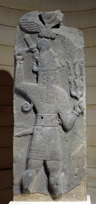 Stele von Teshub, syrischer Sturmgott, aus Tell Ahmar, Syrien von Hittite